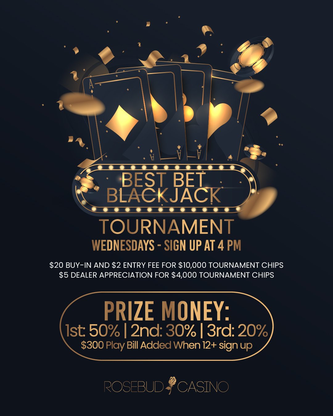 Best Bet Blackjack Tournament — Rosebud Casino